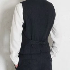 HANSEN GARMENTS DANIEL | Classic Waistcoat | Brushed Blue -HANSEN SHOP daniel classic waistcoat brushed blue hansen garments 199152