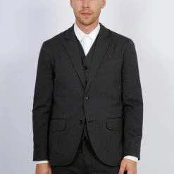 HANSEN GARMENTS DANIEL | Classic Waistcoat | Graphite -HANSEN SHOP daniel classic waistcoat graphite 240 629153