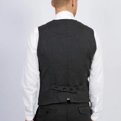 HANSEN GARMENTS DANIEL | Classic Waistcoat | Graphite -HANSEN SHOP daniel classic waistcoat graphite 240 884004