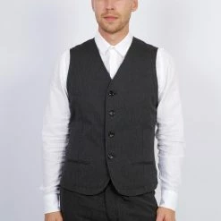 HANSEN GARMENTS DANIEL | Classic Waistcoat | Graphite -HANSEN SHOP daniel classic waistcoat graphite 240 978891