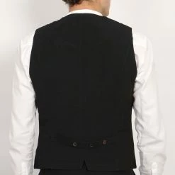 HANSEN GARMENTS DANIEL | Four Button Waistcoat | Black 7 HANSEN GARMENTS DANIEL | Four Button Waistcoat | Black -HANSEN SHOP daniel four button waistcoat black 168473