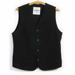 HANSEN SHOP 15 HANSEN GARMENTS DANIEL | Four Button Waistcoat | Black