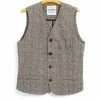 HANSEN GARMENTS DANIEL | Four Button Waistcoat | Check 2 -HANSEN SHOP daniel four button waistcoat check 2 hansen garments 496003