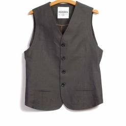 HANSEN GARMENTS DANIEL | Four Button Waistcoat | Khaki