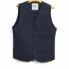 HANSEN GARMENTS DANIEL | Four Button Waistcoat | Navy Melange -HANSEN SHOP daniel four button waistcoat navy melange 690759