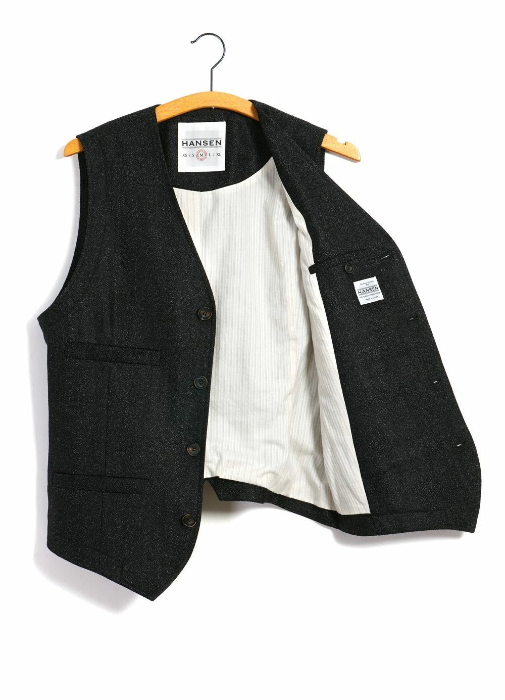 HANSEN GARMENTS DANNY | Classic Waistcoat | Black Marble 7 HANSEN GARMENTS DANNY | Classic Waistcoat | Black Marble - Image 5