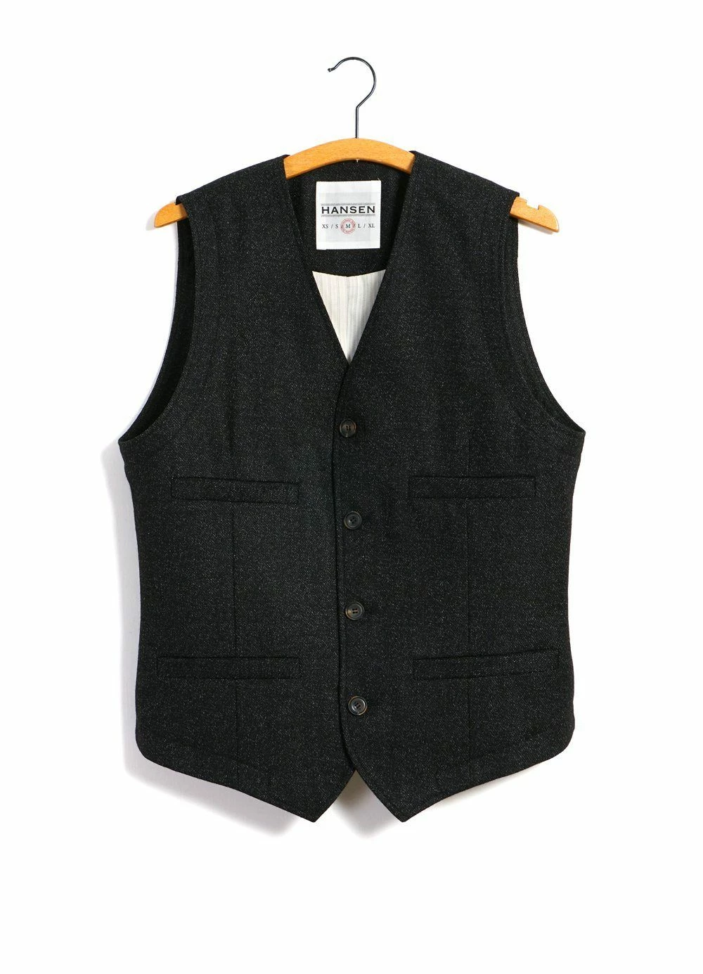 HANSEN GARMENTS DANNY | Classic Waistcoat | Black Marble 3 HANSEN GARMENTS DANNY | Classic Waistcoat | Black Marble