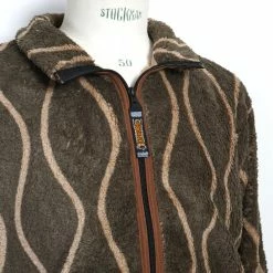 KAPITAL DRUNK STRIPE | Fleece Jacket | Khaki -HANSEN SHOP drunk stripe fleece jacket khaki kapital 563752