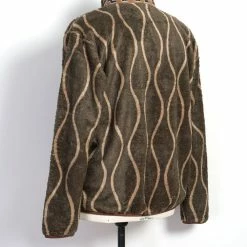 KAPITAL DRUNK STRIPE | Fleece Jacket | Khaki -HANSEN SHOP drunk stripe fleece jacket khaki kapital 718054