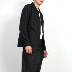 HANSEN GARMENTS EIGIL | Light Wide Cut Summer Trousers | Black -HANSEN SHOP eigil light wide cut summer trousers black 647069