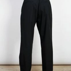 HANSEN GARMENTS EIGIL | Light Wide Cut Summer Trousers | Black -HANSEN SHOP eigil light wide cut summer trousers black 657993