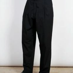 HANSEN GARMENTS EIGIL | Light Wide Cut Summer Trousers | Black -HANSEN SHOP eigil light wide cut summer trousers black 937320