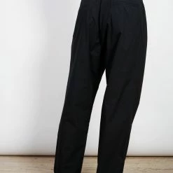 HANSEN GARMENTS EIGIL | Light Wide Cut Summer Trousers | Black -HANSEN SHOP eigil light wide cut summer trousers black 978463
