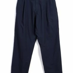 HANSEN GARMENTS EIGIL | Light Wide Cut Summer Trousers | Navy