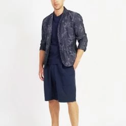 HANSEN GARMENTS ELIAS | Loose Fit Five Button Blazer | Botanic Indigo -HANSEN SHOP elias loose fit five button blazer botanic indigo 390 884624