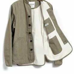HANSEN GARMENTS ERLING | Quilted Work Jacket | Safari -HANSEN SHOP erling quilted work jacket safari hansen garments 366603