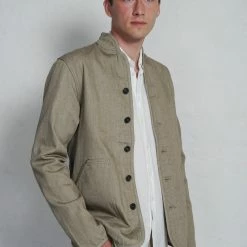 HANSEN GARMENTS ERLING | Quilted Work Jacket | Safari -HANSEN SHOP erling quilted work jacket safari hansen garments 922183