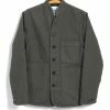 HANSEN GARMENTS ERLING | Refined Work Jacket | Green Grey -HANSEN SHOP erling refined work jacket green grey hansen garments 371615
