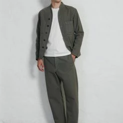 HANSEN GARMENTS ERLING | Refined Work Jacket | Green Grey -HANSEN SHOP erling refined work jacket green grey hansen garments 645608