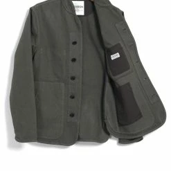 HANSEN GARMENTS ERLING | Refined Work Jacket | Green Grey -HANSEN SHOP erling refined work jacket green grey hansen garments 781651