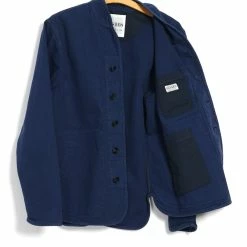 HANSEN GARMENTS ERLING | Refined Work Jacket | Work Blue -HANSEN SHOP erling refined work jacket work blue hansen garments 890485