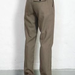 HANSEN GARMENTS FINN | Side Buckle Regular Trousers | Bay Leaf -HANSEN SHOP finn side buckle regular trousers bay leaf hansen garments 471643