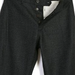 HANSEN GARMENTS FINN | Side Buckle Regular Trousers | Black Marble -HANSEN SHOP finn side buckle regular trousers black marble hansen garments 701883