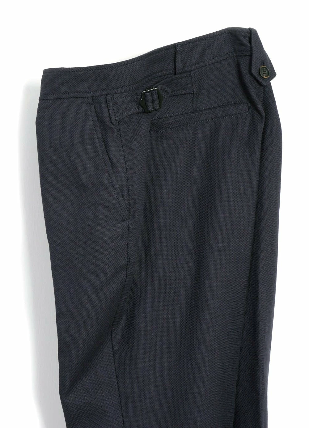 HANSEN GARMENTS FINN | Side Buckle Regular Trousers | Dark Blue 9 HANSEN GARMENTS FINN | Side Buckle Regular Trousers | Dark Blue - Image 7