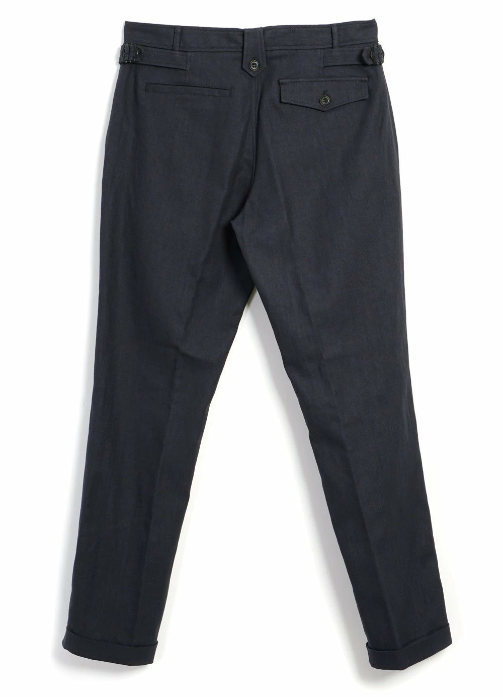 HANSEN GARMENTS FINN | Side Buckle Regular Trousers | Dark Blue 7 HANSEN GARMENTS FINN | Side Buckle Regular Trousers | Dark Blue - Image 5
