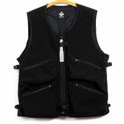 MOUNTAIN RESEARCH FLOWER BASKET VEST | Zipper Pockets & Bag Vest | Black