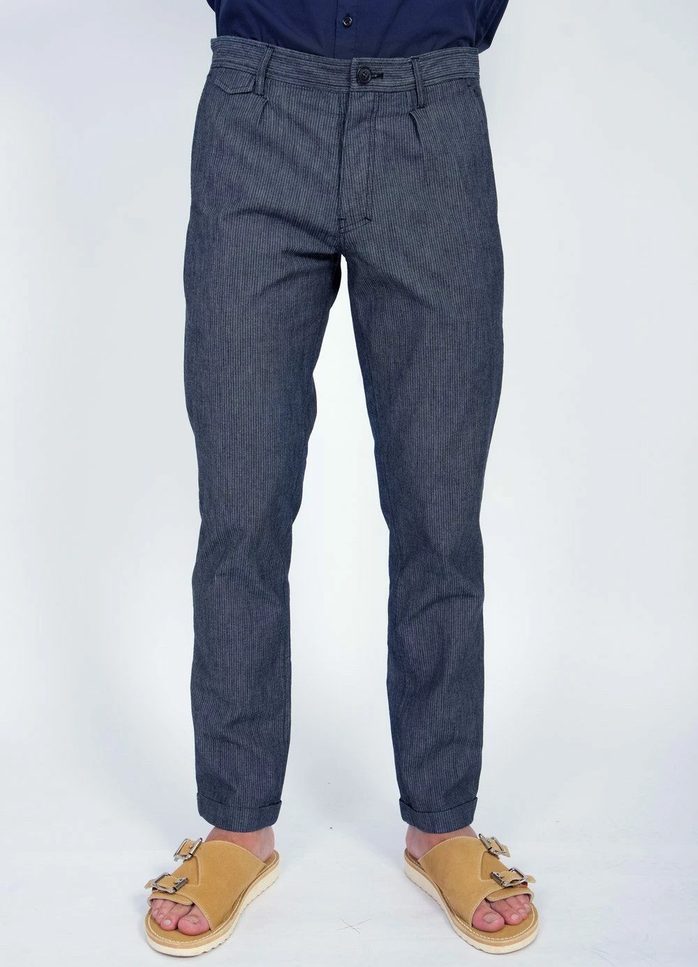 HANSEN GARMENTS FRANK | Regular Fit Trousers | Indigostripe 4 HANSEN GARMENTS FRANK | Regular Fit Trousers | Indigostripe - Image 2