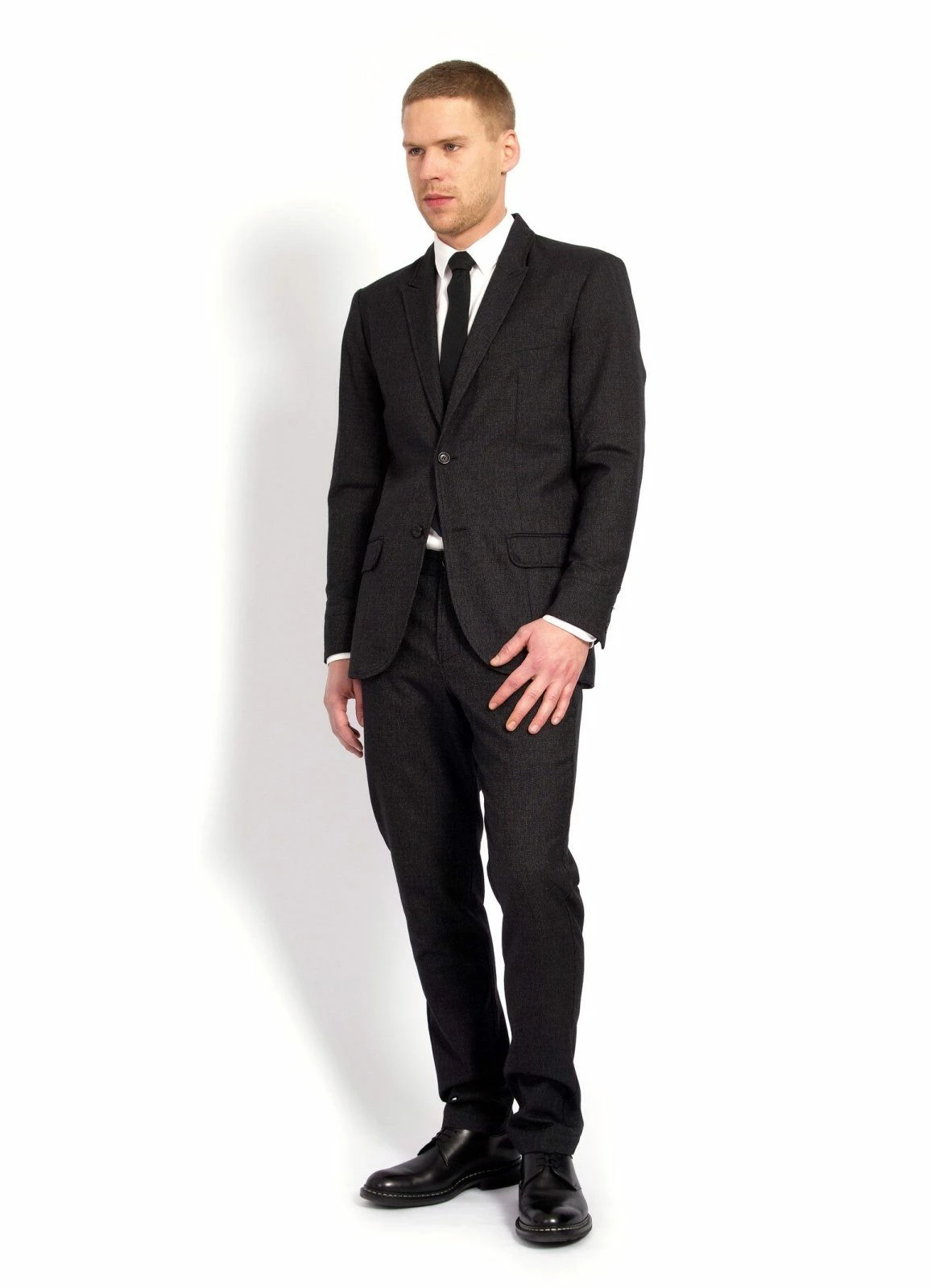 HANSEN GARMENTS FREDE | Pointed Lapel 2-Button Blazer | Slate 8 HANSEN GARMENTS FREDE | Pointed Lapel 2-Button Blazer | Slate - Image 6