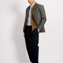 HANSEN GARMENTS FREDERIK | Casual Blazer | Indigo Grey -HANSEN SHOP frederik casual blazer indigo grey 425 383448
