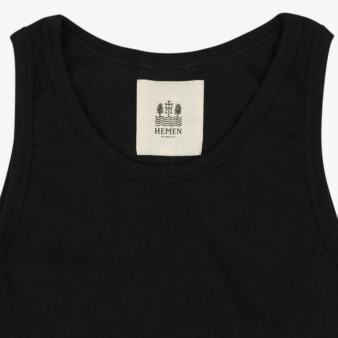 HEMEN BIARRITZ GARI | Organic Tank Top | Black 5 HEMEN BIARRITZ GARI | Organic Tank Top | Black - Image 3
