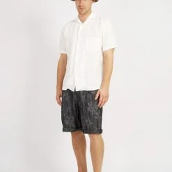 HANSEN GARMENTS GILBERT | Wide Cut Shorts | Botanic Indigo -HANSEN SHOP gilbert wide cut shorts botanic indigo 190 519856