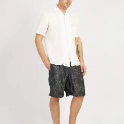 HANSEN GARMENTS GILBERT | Wide Cut Shorts | Botanic Indigo -HANSEN SHOP gilbert wide cut shorts botanic indigo 190 729906