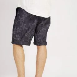 HANSEN GARMENTS GILBERT | Wide Cut Shorts | Botanic Indigo -HANSEN SHOP gilbert wide cut shorts botanic indigo 190 829487