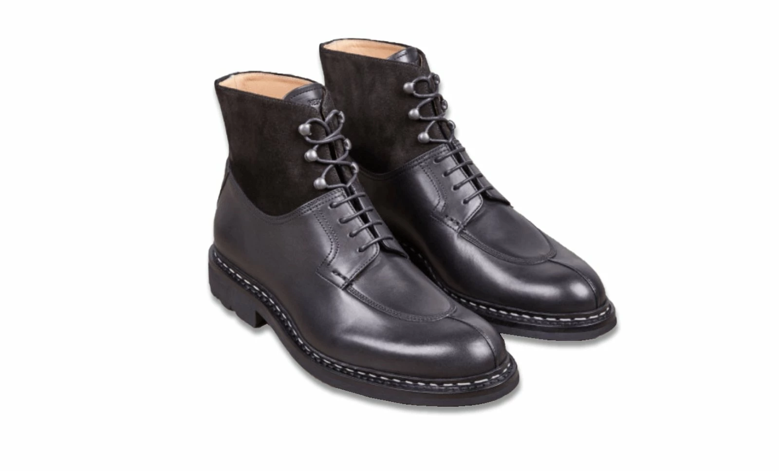 Heschung GINKGO | Leather Boot With Suede Collar | Black 3 Heschung GINKGO | Leather Boot With Suede Collar | Black