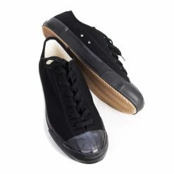 Moonstar GYM CLASSIC | Canvas Vulcanised Sole Sneaker | Black Mono -HANSEN SHOP gym classic canvas vulcanised sole sneaker black mono 165 304900