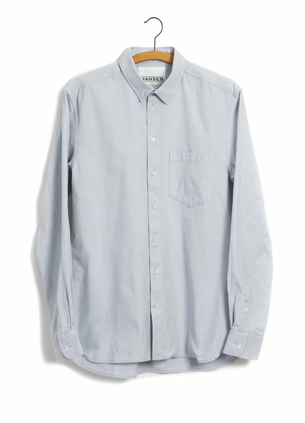 HANSEN GARMENTS HAAKON | Hidden Button Down Shirt | Silver 3 HANSEN GARMENTS HAAKON | Hidden Button Down Shirt | Silver