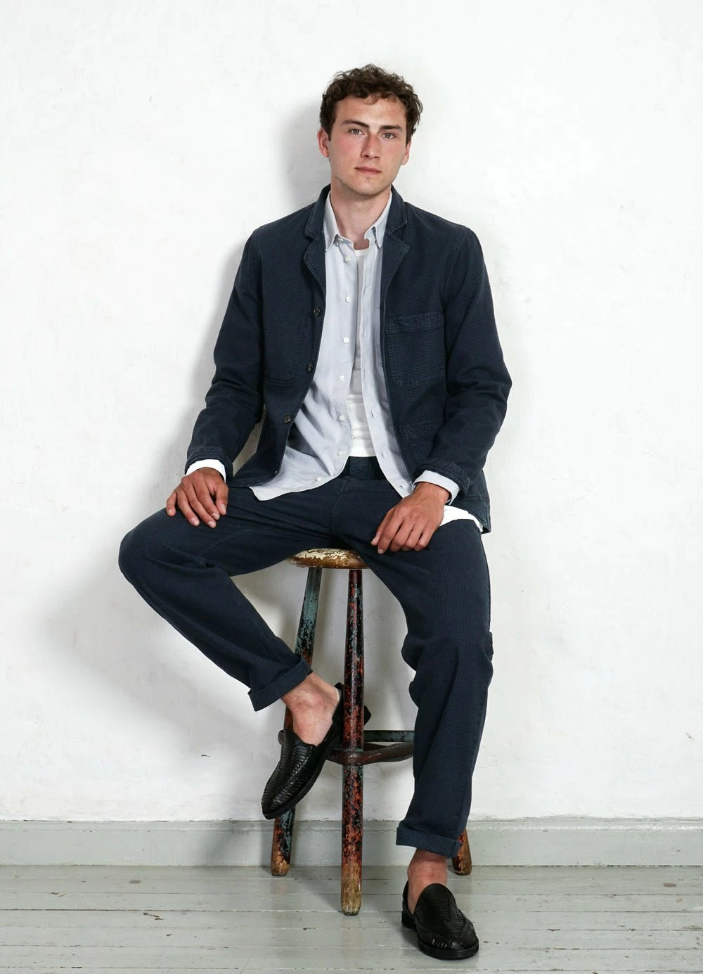HANSEN GARMENTS HAAKON | Hidden Button Down Shirt | Silver 7 HANSEN GARMENTS HAAKON | Hidden Button Down Shirt | Silver - Image 5