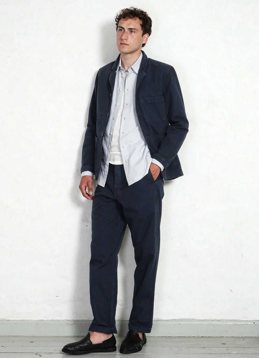HANSEN GARMENTS HAAKON | Hidden Button Down Shirt | Silver 6 HANSEN GARMENTS HAAKON | Hidden Button Down Shirt | Silver - Image 4