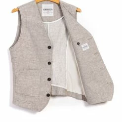 HANSEN GARMENTS HALFDAN | Classic Waistcoat | Beach 12 HANSEN GARMENTS HALFDAN | Classic Waistcoat | Beach -HANSEN SHOP halfdan classic waistcoat beach hansen garments 312668