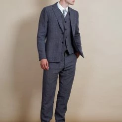 HANSEN GARMENTS HALFDAN | Classic Waistcoat | River -HANSEN SHOP halfdan classic waistcoat river hansen garments 540542