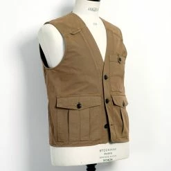 HANSEN GARMENTS HEKTOR | Utility Vest | Khaki -HANSEN SHOP hektor utility vest khaki hansen garments 103054