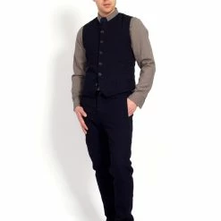 HANSEN GARMENTS IVAN | Slim Fit Trousers | Deep Indigo -HANSEN SHOP ivan slim fit trousers deep indigo 265 128082