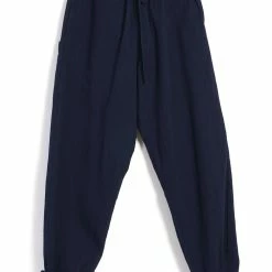HANSEN GARMENTS JACK | Casual Drawstring Pants | Waffle Indigo -HANSEN SHOP jack casual drawstring pants waffle indigo hansen garments 853225