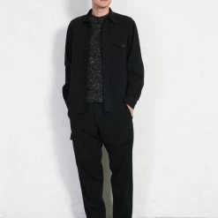 HANSEN GARMENTS JIMMY | Casual Cargo Drawstring Pants | Black -HANSEN SHOP jimmy casual cargo drawstring pants black hansen garments 387314