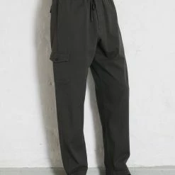 HANSEN SHOP -HANSEN SHOP jimmy casual cargo drawstring pants dark forest hansen garments 435626