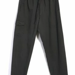 HANSEN SHOP 21 HANSEN GARMENTS JIMMY | Casual Cargo Drawstring Pants | Dark Forest